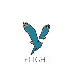 Flight Girls Spring Hockey White Outline Logo