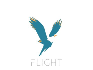 Eagle Logo Design White Outline Min